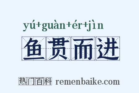 鱼贯而进是什么意思的图片
